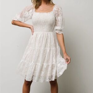 Baltic Born - Tate Smocked Lace Short Dress XL - NWT